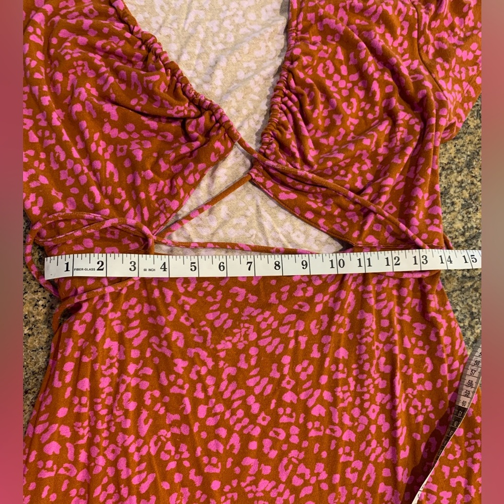 Free People Marsaille Mini Dress in Rust combo size XL - Picture 9 of 10